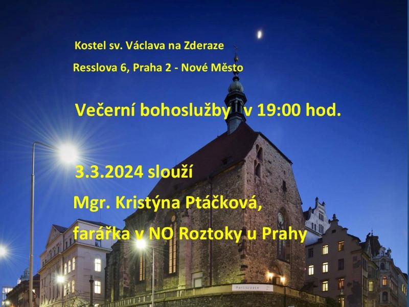 Plakát večerní bohoslužba 3.3.2024 banner jpg 4x3 800